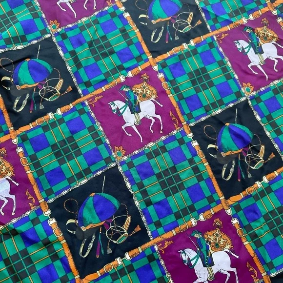 🐎Vintage NWT Nicola Scarf Horse Print Top🐎 - Picture 3 of 7